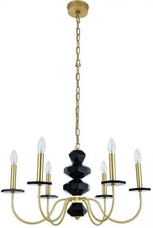 Подвесная люстра Newport 3870 3876/С brass (220V, на цепи, свеча)