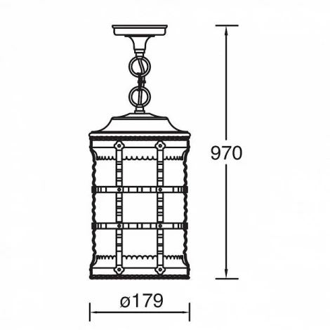 Уличный светильник подвесной Oasis Light 81205 Bl (220V, на цепи, IP44)