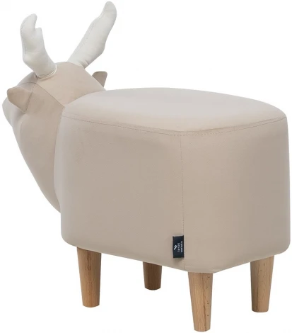 Пуф Leset Maral COMBI (Фанера,Массив дерева,Велюр/Бежевый,Белый) арт.2500000221552