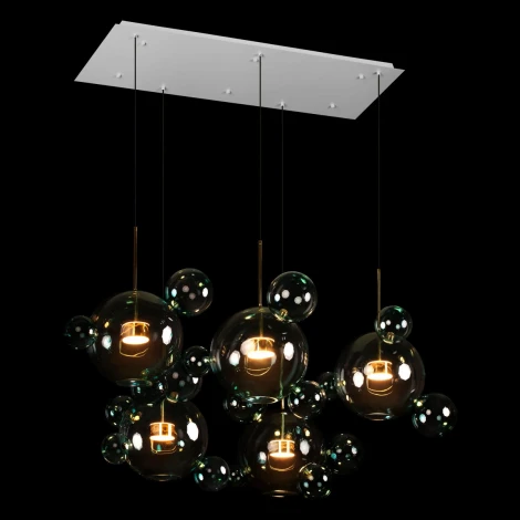 Подвесной светильник Loft It Bolle 2027-S5 Blue (LED, 220V, на проводе, шар, молекулы)