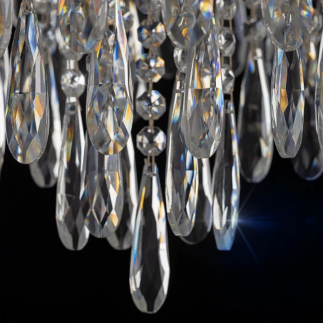 Потолочная люстра каскадная хрустальная Citilux Leonna CL320181