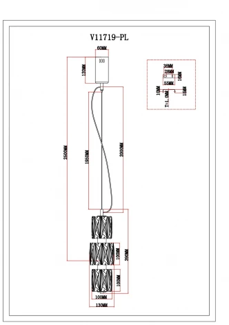 Подвесной светильник светодиодный Moderli Prismique V11719-PL