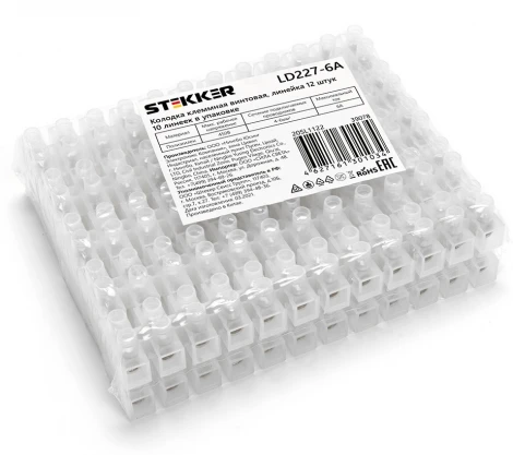 Клемма винтовая 12 пар Stekker 39078