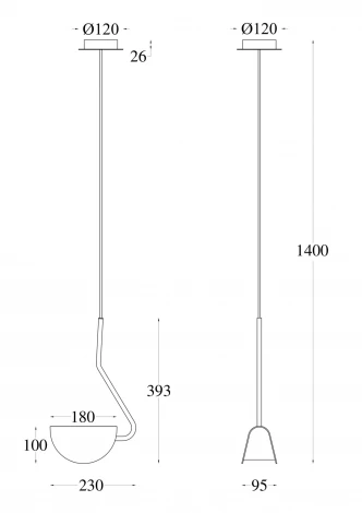 Подвесной светильник Maytoni Mollis MOD126PL-01B (220V, на проводе)