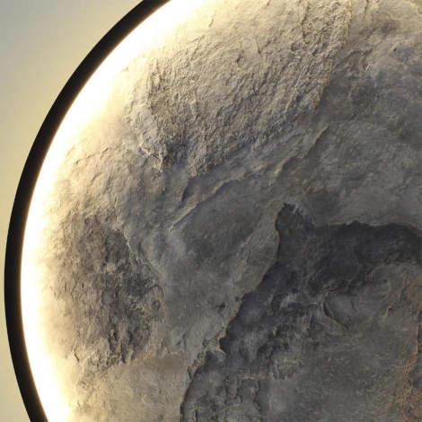 Настенно-потолочный светильник Odeon Light Stoflake 5078/45L черн./серо-беж./металл/натур.камень/акрил LED 45W 3000K (220V, круглые)