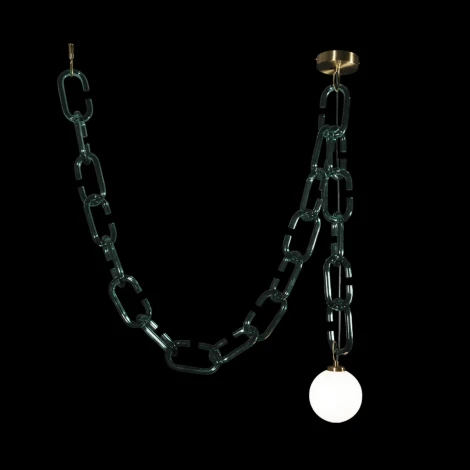 Подвесной светильник Loft It Chain 10128C Green (220V, на цепи, шар)