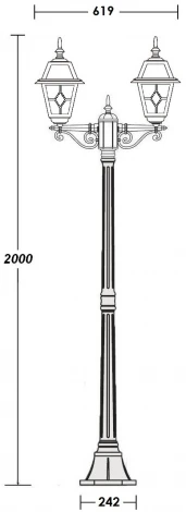 Наземный фонарь Oasis Light FARO 91108A Bl