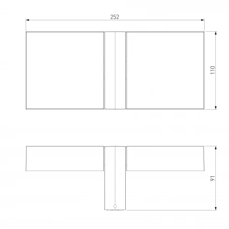 Настенный светильник уличный светодиодный Elektrostandard Twin 35170/D 3000K черный