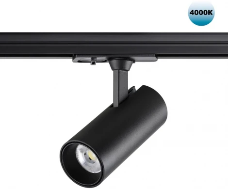 Светильник трековый однофазный двухжильный Novotech Selene 359150 PORT черный IP20 LED 15W 220V 4000К 1440Лм (круглые)