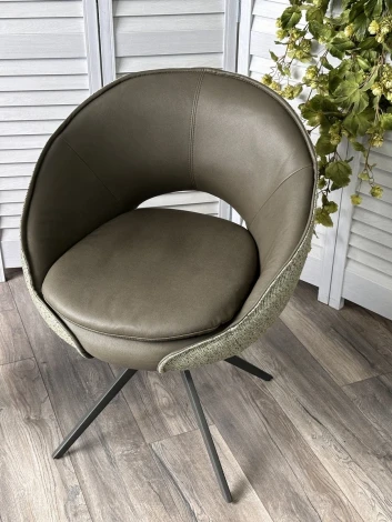 Стул ANABEL 360 град. поворот Зеленый F07-003-01 / MONTECRISTO 8421 / серый каркас, ®DISAUR (арт.621M05765)