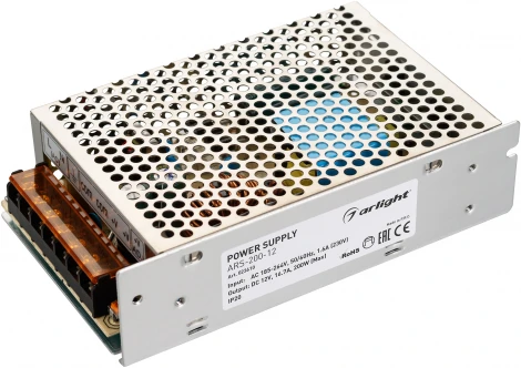 Блок питания ARS-200-12 (12V, 16.7A, 200W) (IP20 Сетка) 023610 Arlight ARS