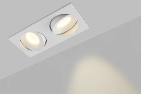 Встраиваемый точечный светильник Lumker COMBO 2 COMBO-2S2-WH (220V, круглые)