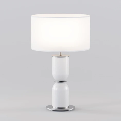 Настольная лампа Eurosvet Caprera 01153/1 никель (220V, выключатель, круглые)