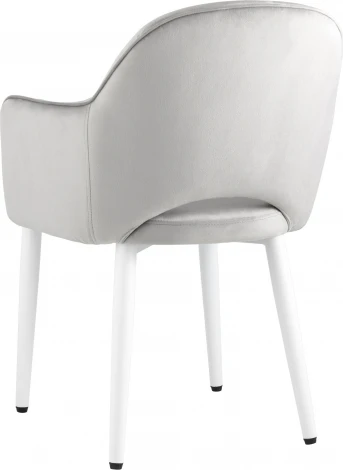 Стул Stool Group Венера велюр серый ножки белые