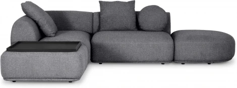 Диван Fabro ОГОГО (арт.853891), (Букле,Ткань/Темно-серый)