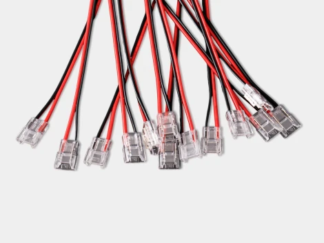 Пластиковый коннектор с проводом односторонний для ленты 10мм SWG CN-10MM-2P-BW-SC