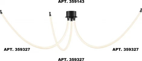 Гибкий неон Novotech Ramo 359327 KONST черный IP20 LED 4000K 14W 220V 1360Лм
