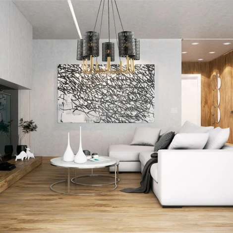 Потолочная люстра Lumien Hall Ноэль 4005/5P-GD-BK