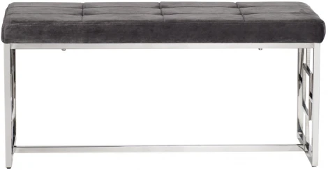 Банкетка Garda Decor 47ED-BEN005-GR (Хром/Серый)