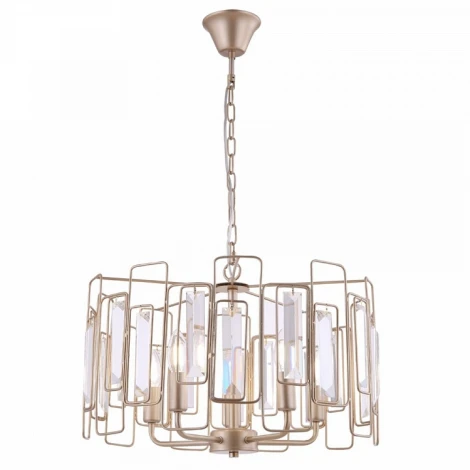 Подвесная люстра Freya Rowena FR5045PL-05G (220V, на цепи, круглые)