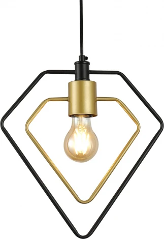 Подвесной светильник Escada Interval 1164/1S 1x40Вт E27, металл, черный/золото (220V, на проводе)