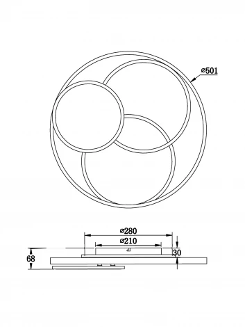 Потолочный светильник светодиодный с пультом Freya Cosmic Market FR10015CL-L94WB