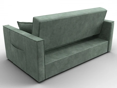 Диван прямой Лига-104 (140) (ЛДСП,Брус,Фанера,Велюр/Зеленый) Лига Диванов 134865