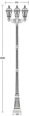 Наземный фонарь Oasis Light ROMA S 95210SB 21 Bl