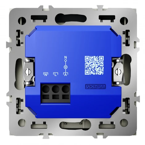 Выключатель встраиваемый карточный 16А (сталь) Voltum S70 VLS010705