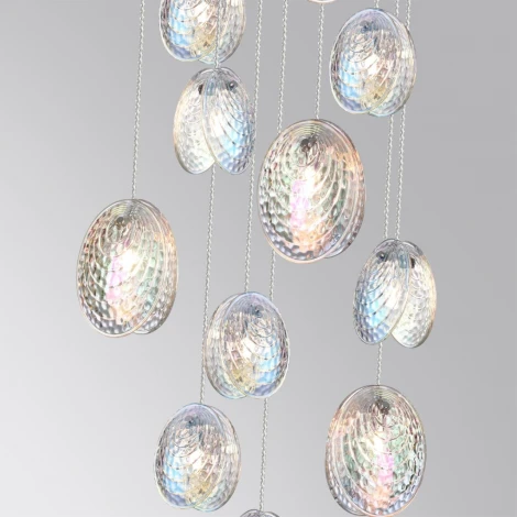 Подвесная люстра каскадная Odeon Light Mussels 5039/11 черный/перламутровый/металл/стекло G9 11*40W (220V, на проводе)