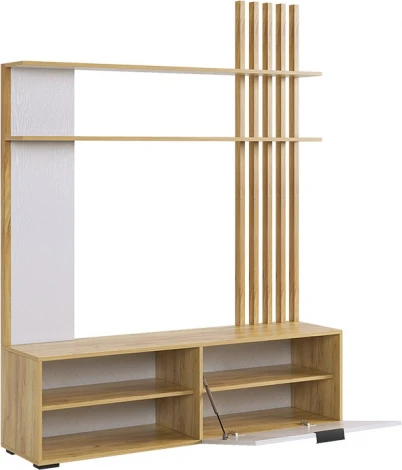 Бери Гостиная (Стенка), цвет дуб крафт золотой/белое дерево Mebelson (арт.GNS-01.2563)