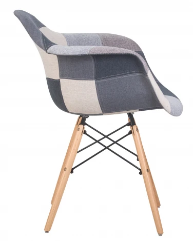 Стул обеденный DAW RACHEL (ножки светлый бук, сиденье 002 Puzzle)