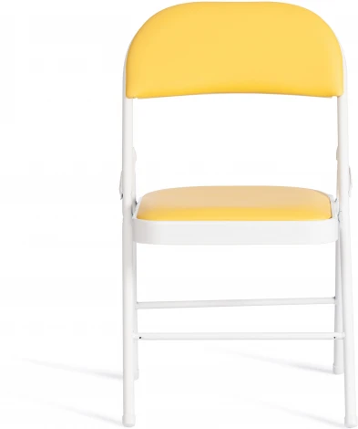 Обеденный стул Tetchair FOLDER (Металл,Экокожа/Желтый,Белый) 20233
