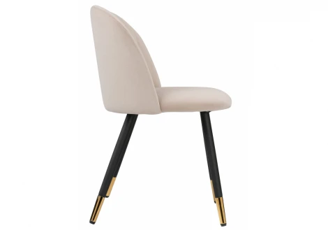 Стул Woodville на металлокаркасе Gabi beige / black / gold 15116