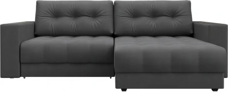 Диван угловой с декором Лига-049 НПБ Лига Диванов (Замша) арт.128479