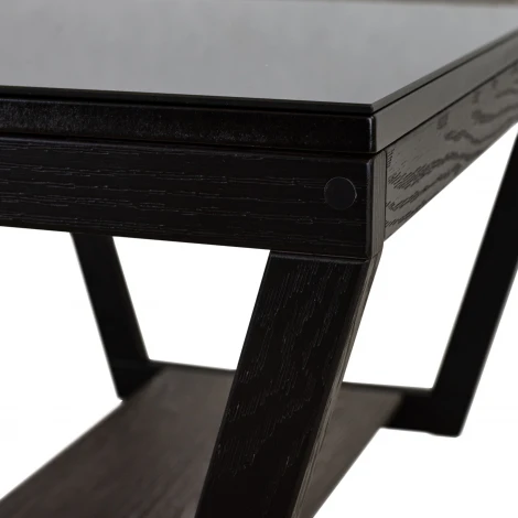 Стол журнальный BeautyStyle 31 дуб шоле графит/венге/стекло черное Mebelik 009462