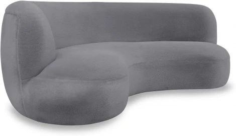 Диван Patti 2400 ОГОГО (арт.853233), (Мех/Серый)