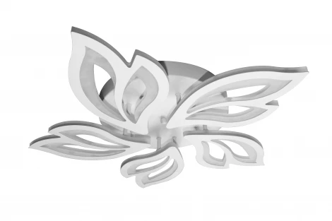 Потолочная люстра Natali Kovaltseva HIGH-TECH LED LAMPS 82006 (регулировка яркости, 220V, пульт управления, умный дом - LampSmart, цветы)