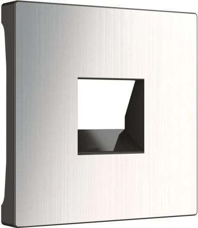 Накладка для розетки Ethernet RJ-45 и телефонной розетки RJ11 (глянцевый никель) Werkel WL02-RJ-CP (a037018)