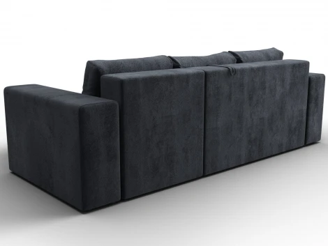 Диван угловой Лига-076 угол универсальный (ДСП/Пластик/Велюр/Темно-серый) Лига Диванов 129850