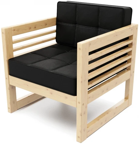 Кресло Arsko Сега сосна велюр черный