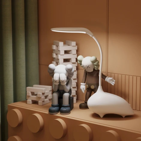 Настольная лампа на гибкой ножке с аккумулятором Gauss Qplus GT7011 6W 330lm 2700-6000K 5V Li-ion 1200mA диммируемый LED (регулировка яркости, для детской, сенсорный выключатель)