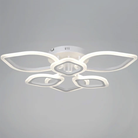 Потолочная люстра светодиодная на штанге с пультом регулировкой яркости и цветовой температуры Reluce 02303-0.3-3+3 WH