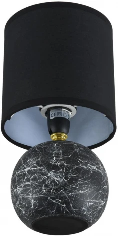 Настольная лампа Lumion Vilana 8167/1T черный, керамика/текстиль E14 1*40W 220V (выключатель, круглые)