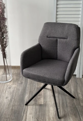 Стул Mon 360 град. поворот. Серый Family-022, ткань / черный каркас / Товарный знак DISAUR