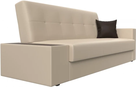 Диван-книжка Лига-020 стол слева (Бежевый,Коричневый/Экокожа) Лига Диванов арт.118537L