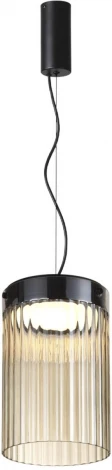Подвесной светильник каскадный Odeon Light Pillari 5047/15L черный/светл.янтарный/металл/стекло LED 15W 4000К 1676Лм (220V, на проводе, круглые)