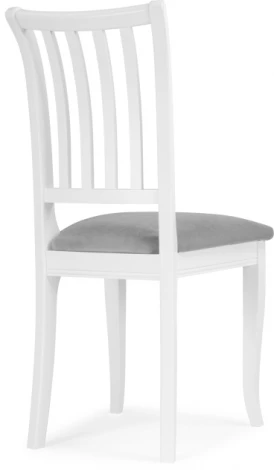 Деревянный стул Woodville Фрезино серый велюр / белый 515972