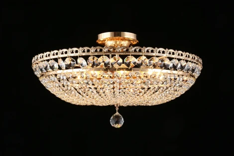 Потолочная люстра на штанге хрустальная Wiga APL.758.17.09