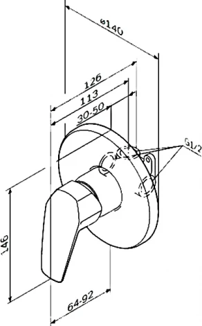 Смеситель Am.Pm Gem F9065000 для душа